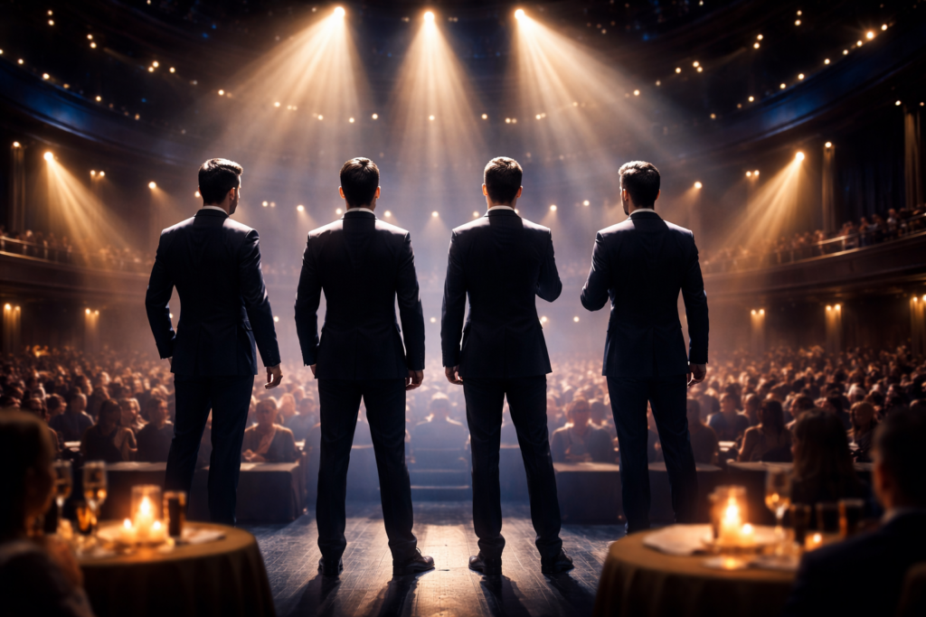 イル・ディーヴォ来日公演を連想させる上質なステージ風景