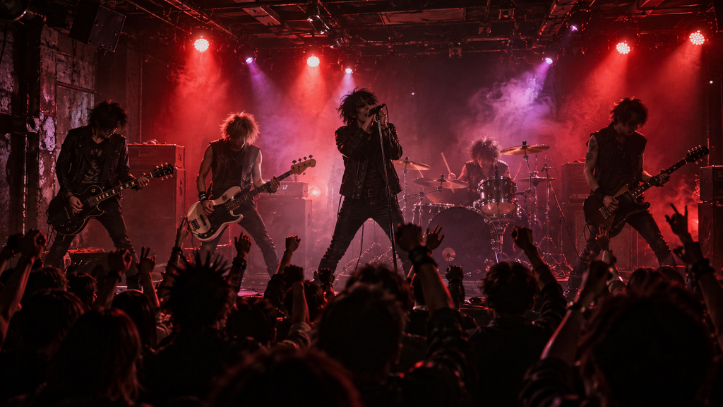 ザ・ダムド/The Damnedの2026年来日公演をイメージしたパンクロックのライブステージ